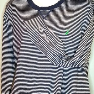 Mens Nautica Blue & White Striped Sweater